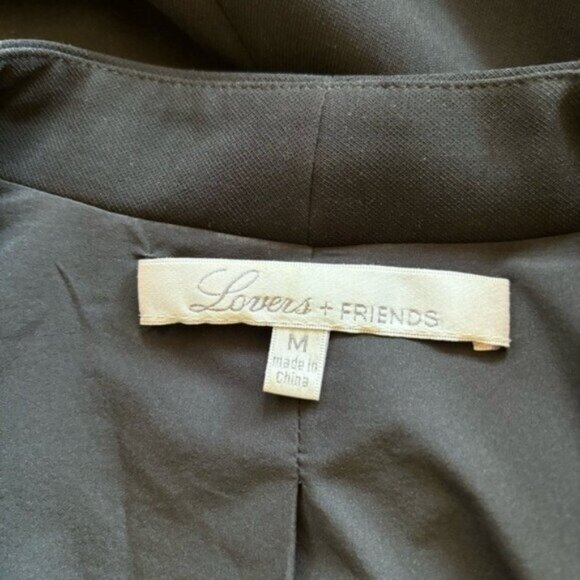 Lovers and Friends Size Medium Blazer Jacket Black Open Front - Picture 7 of 7